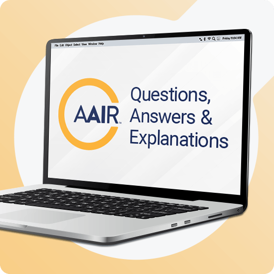 AAIR Questions, Answers & Explanations