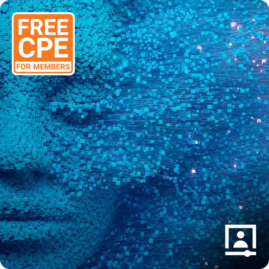 Free CPE for members, digital blue face