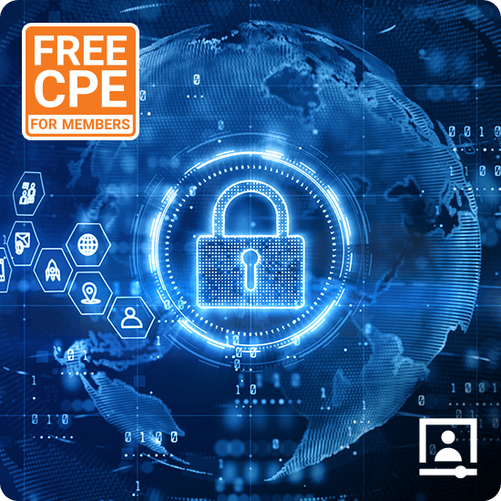 Cyber lock over world graphic