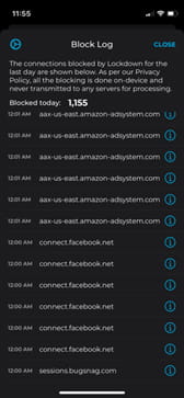 Figure 6—Sample Blocked Domains