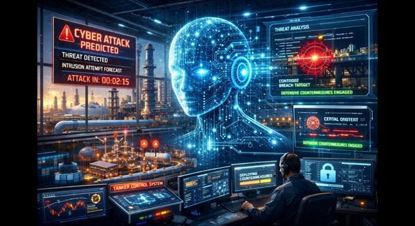 Computer screen displaying a cyber security alert about an ongoing cyber attack