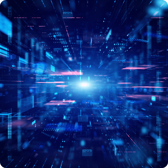 A digital image set against a blue background, showcasing a contemporary design aesthetic.
