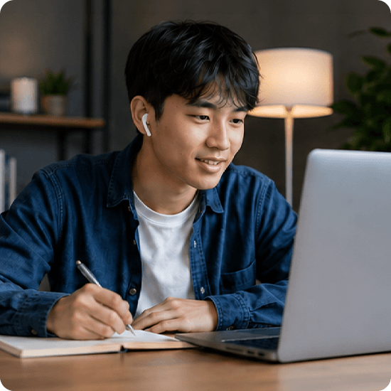 Man looking at computer