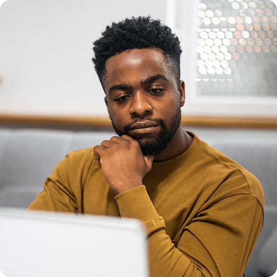 A man working at his computer