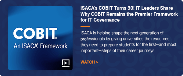 ISACA's COBIT Turns 30!