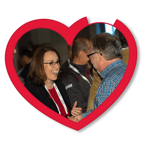 People gathered at a conference