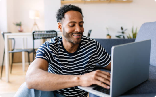 Person working on laptop