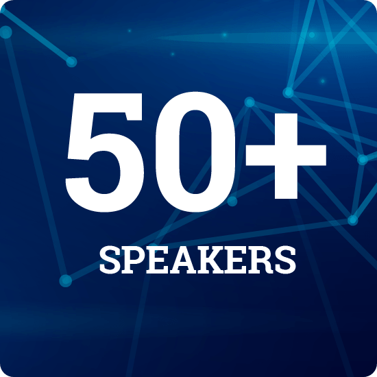 50+ speakers