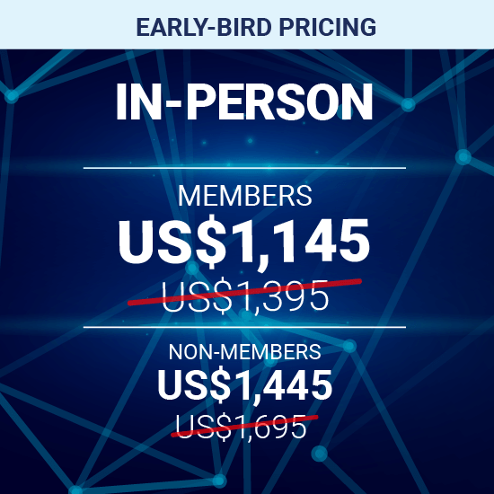 In-person Members US$1,145 | Non-members US$1,445