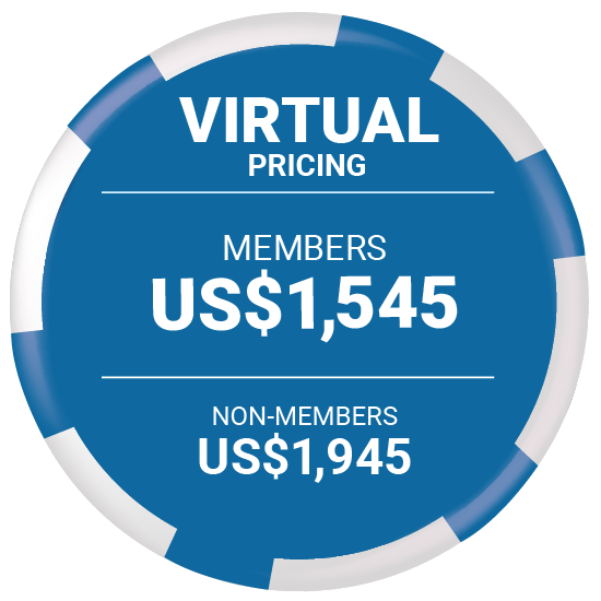 Virtual pricing Members US$1,545 | Non-members US$1,945
