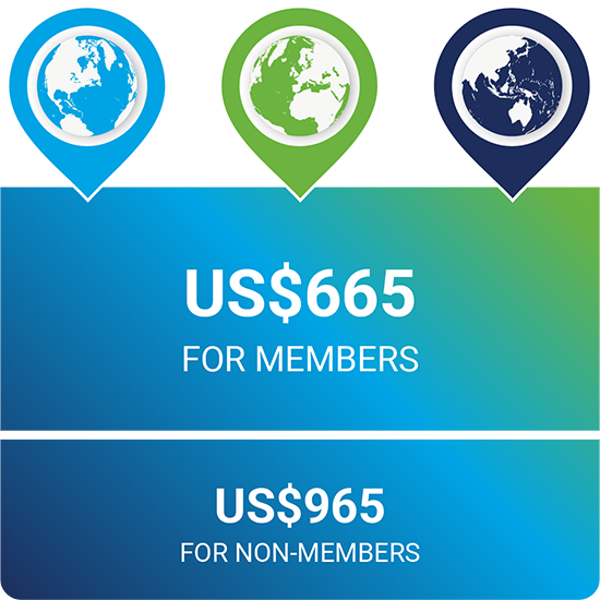 US$665 for members | US$965 for non-members