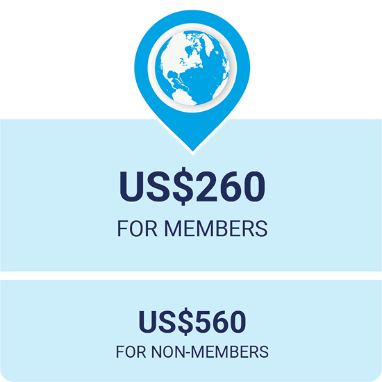 US$260 for members | US$560 for non-members