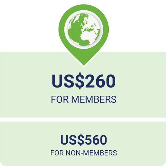 US$260 for members | US$560 for non-members