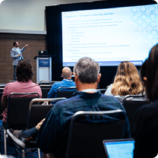 People sitting in a conference room