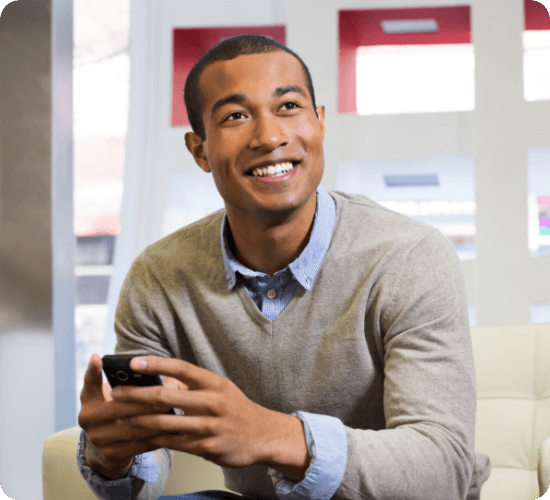 Man holding a smartphone