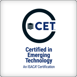 Certified in Emerging Technology An ISACA Certification logo