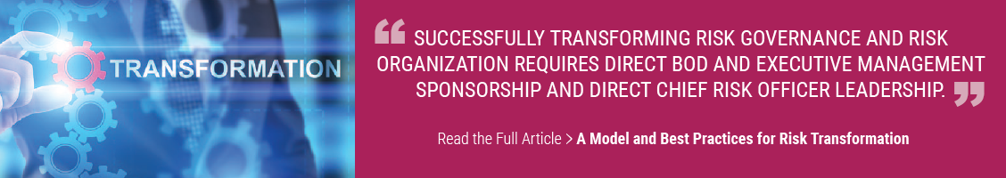 A Model and Best Practices for Risk Transformation Banner