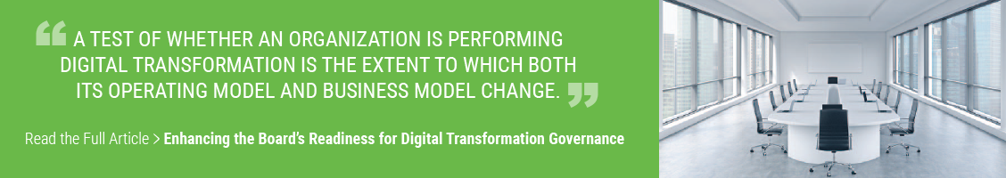 Enhancing the Boards Readiness for Digital Transformation Governance Banner