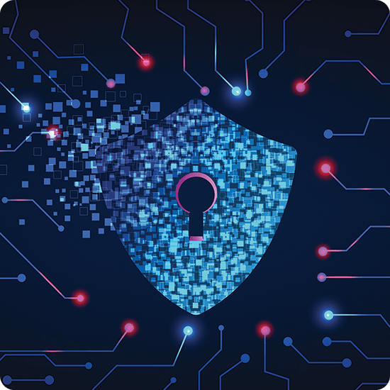 Cybersecurity lock shield 