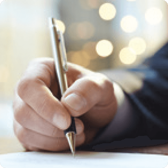 Outsourcing vs. In-House Getting the Most Out of the Business Case and RFP - hand with pen