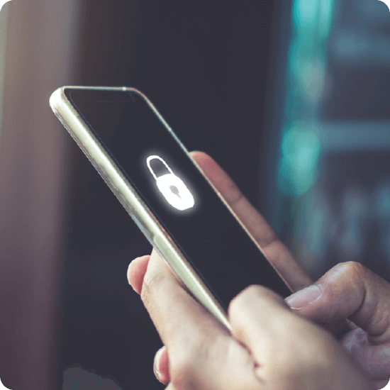 Mobile device with a security lock