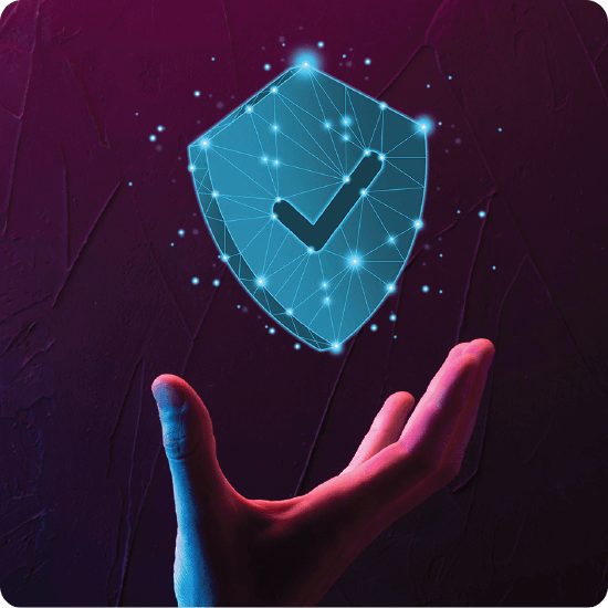 A shield hovering above a hand