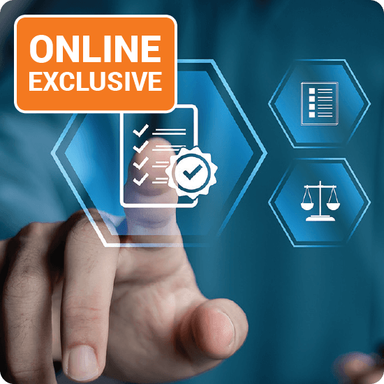 Law firm advertisement highlighting online exclusive services and consultations available through their website.