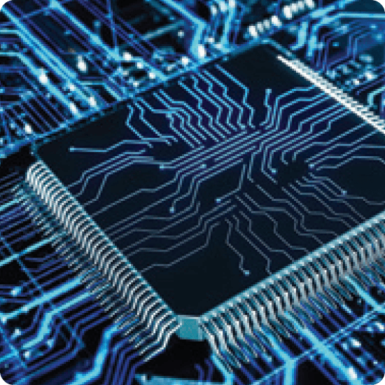 A detailed view of a computer chip on a circuit board