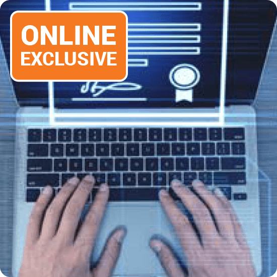 A person typing at a computer