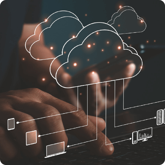 Visual representation of cloud computing