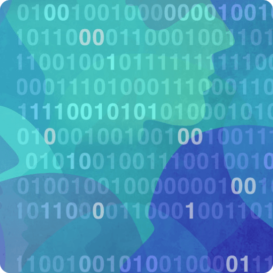 Zeros and ones representing a digital interface