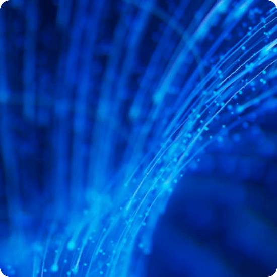 A vibrant blue light wallpaper with lines of code