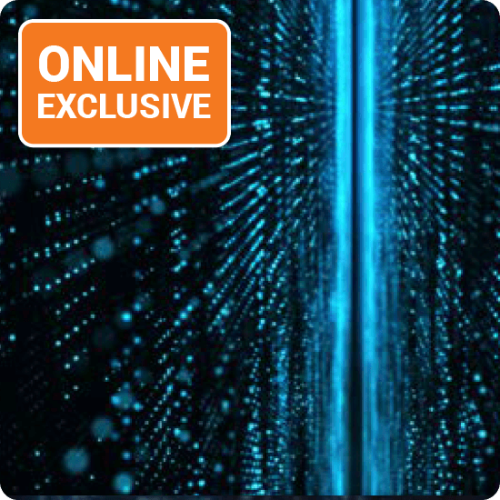A futuristic digital landscape featuring advanced technology, holograms, and interconnected networks.