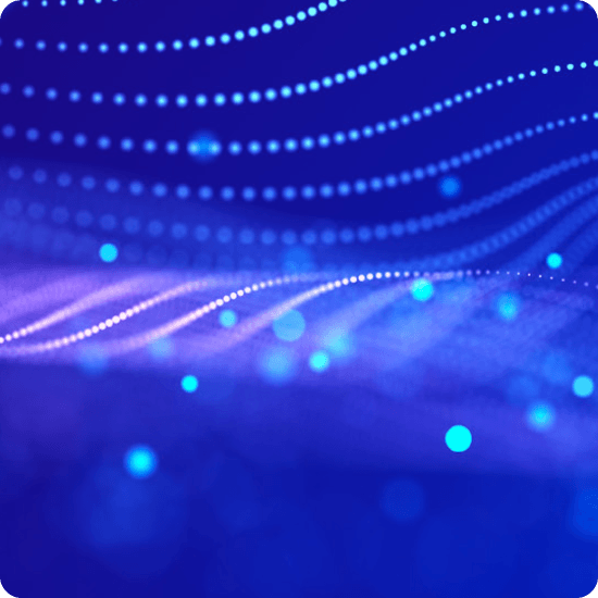 A vibrant blue backdrop illuminated by numerous sparkling lights