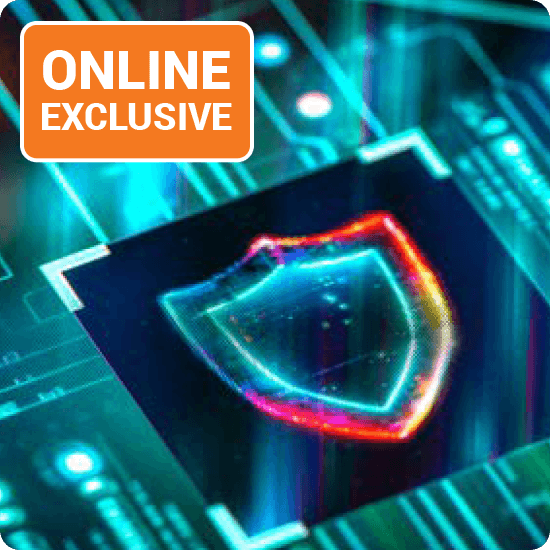 Cybersecurity software interface showcasing compatibility with PC, Mac, Android, iOS, and Windows devices.