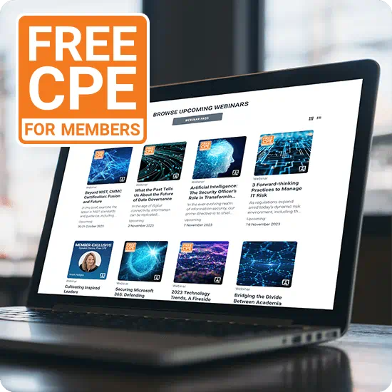 Free CPE for Members monitor with webinars