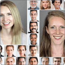 Profile pictures of people smiling