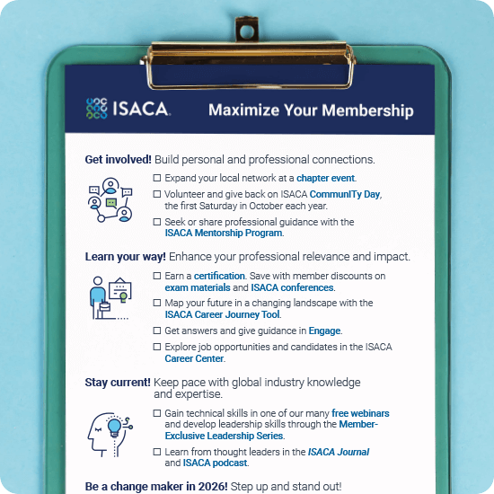 An ISACA membership checklist