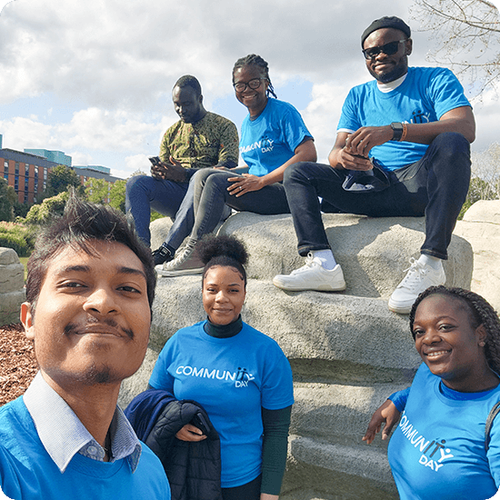 Group of student volunteers