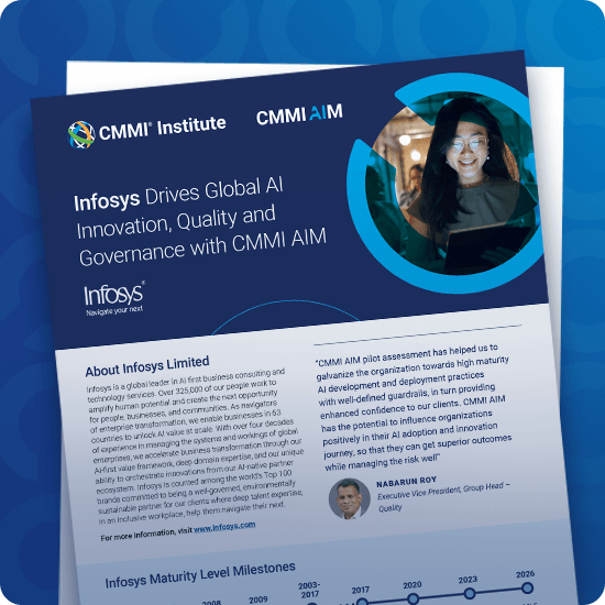 Infosys Drives Global AI Innovation, Quality and Governance with CMMI AIM Case Study