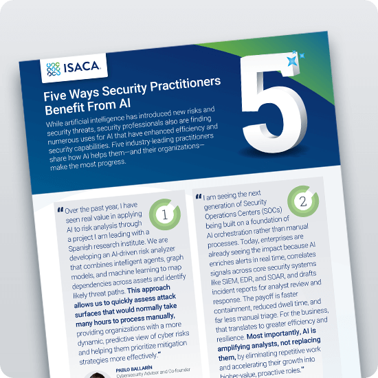 Five Way Security Practitioners Have Benefited from AI