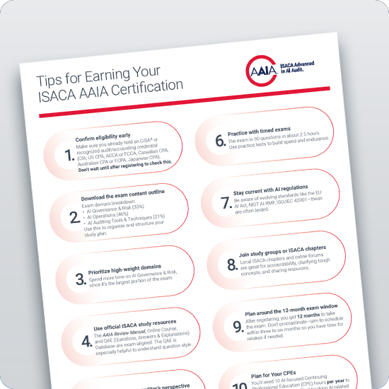 Tips for Earning Your ISACA AAIA™ Certification