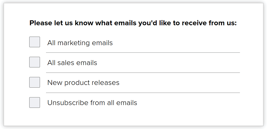 FIGURE 10: Opting Into Marketing Emails