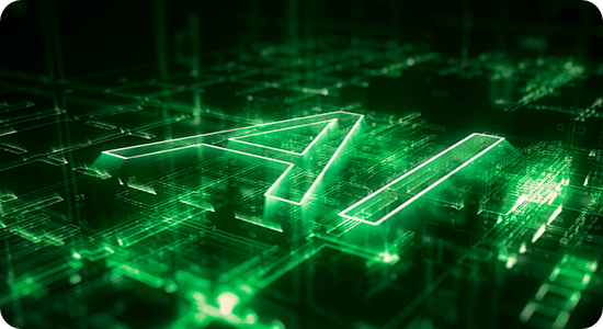 Green AI on a network background