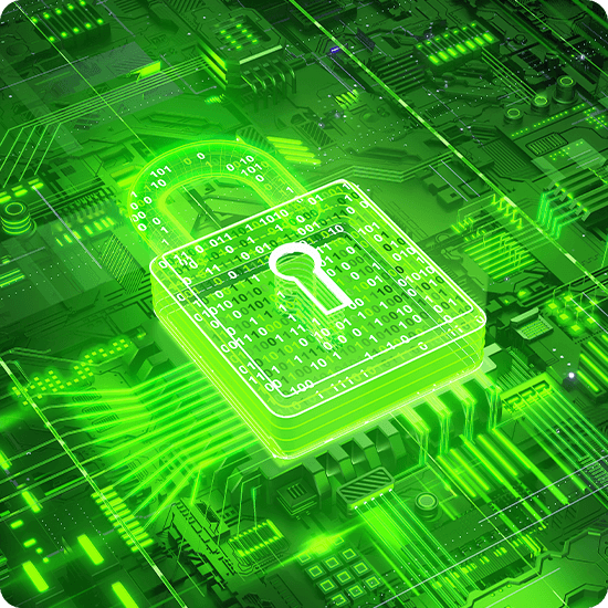 Cyber lock on circuit board