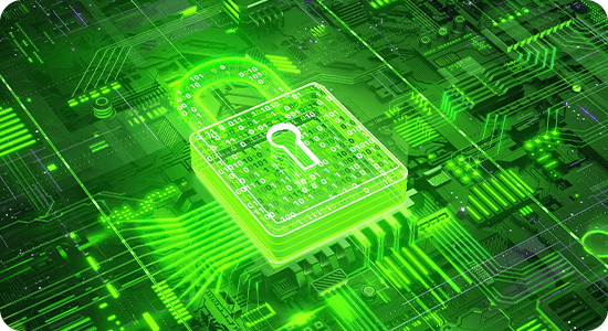 Cyber lock on circuit board