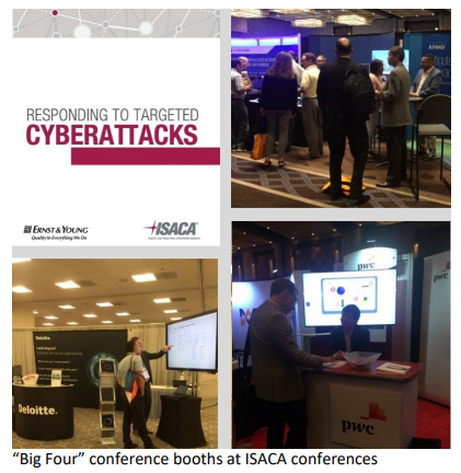 “Big Four” conference booths at ISACA conferences